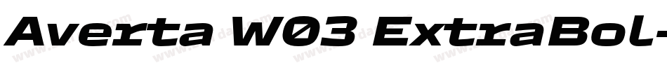 Averta W03 ExtraBol字体转换